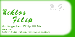 miklos filip business card