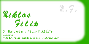 miklos filip business card